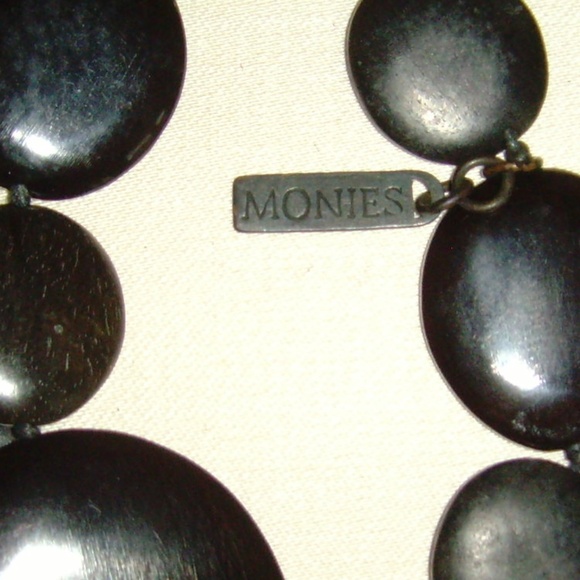 MONIES Gerda Lynggaard Multi-Strand Wooden Disc Necklace - Picture 3 of 16